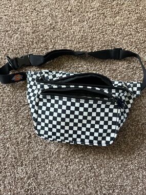 Dickies Black and White Checkered Belt Bag
